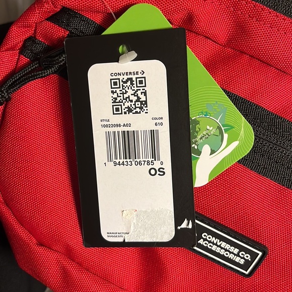 Red and Black Converse Transition Sling Hip Bag Fanny pack Unisex - Picture 2 of 6